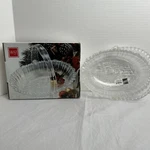 Mikasa Winter Dreams Glass Basket Candy Bowl W/box SA951/524 9.5 Plastic Handle. Fixed Price $19.99.