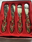 Lenox Christmas Holiday Nouveau Cheese Spreaders Set Brass Elegant Charcuterie. Fixed Price $10.00.