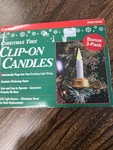 Carlon Christmas Tree Clip Candles Lights Set Of 3 Flicker Nos!. Fixed Price $19.95.