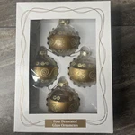 Gold Glass Ball Design Christmas Ornaments Box 4 Target 2001. Fixed Price $25.00.