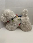 Pottery Barn Cozy Faux Fur Tangled Dog Lights Pillow Christmas 17 11. Fixed Price $32.00.