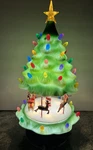 15 Mr. Christmas Blow Mold Animated Lighted Tree Carousel Santa Reindeer. Fixed Price $43.29.