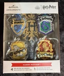 Hallmark Harry Potter 4 Mini Hogwarts Ornaments & Christmas Tree Topper Nib. Fixed Price $17.50.