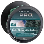 Gemmy Commercial Pro 100 E17 Base Christmas Light String With Sockets Heavy-duty. Fixed Price $35.00.