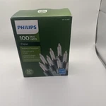 Philip 100CT Mini Lights Clear Christmas String 24.7 Ft Green Wire. Fixed Price $14.99.