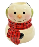 Holiday Snowman Votive Candle Holder Hallmark 7" X 6" Base Jan Karon. Fixed Price $13.99.