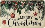 Merry Christmas Doormat 17X29" Pine Cone Holly Berry Non-slip Entryway. Fixed Price $21.07.