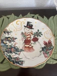 New Williams Sonoma Twas The Night Before Christmas Snowman Dinner Plate 11". Fixed Price $239.99.