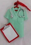 Personalized Nurse Scrubs Green Christmas Tree Ornament Holiday Gift. Fixed Price $15.95.