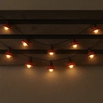 Christmas Red Bell String Lights Holiday Battery 10 Led Garland 13'. Fixed Price $57.00.