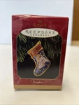 1997 Daughter Pressed Stocking Hallmark Keepsake Christmas Ornament Box. Fixed Price $5.99.