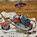 Santa Motorcycle Bag Toys Bear Tree 2.5" Mistletoe Magic Ornament. Fixed Price $15.58.