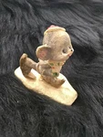 Miniature Fairy Garden Figurine Winter Mouse Hat Scarf Gold Skiing Snow. Fixed Price $5.65.