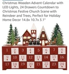 Christmas Wooden Advent Calendar Candy Box Children Gifts With 24 Drawers. Fixed Price $38.00.