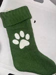 Target Wondershop Green Knit Paw Print Christmas Stocking 20" Dog. Fixed Price $13.00.