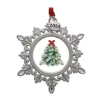 Picture Frame Ornament Snowflake Bling Circle Removable Date 24 Christmas Diy 2". Fixed Price $10.77.