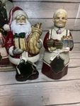 Kirkland & Mrs Claus Figurines 11.5 Inches Glazed Ceramic Set Of 2. Fixed Price $40.00.