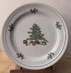 Tienshan Holiday Hostess-christmas Tree & Holly- 10 3/4" Dinner Plate. Fixed Price $9.60.