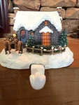 Vintage Thomas Kinkade Light Up Stocking Hanger - Christmas Welcome #29901. Fixed Price $38.25.