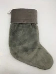 Pottery Barn Alpaca Faux Fur Large Christmas Stocking Nickel Gray 24"L #9119. Fixed Price $47.59.
