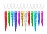 Gemmy Deluxe Colormotion Multi-color Led Icicle Light Set Of 24 Christmas 23 Ft. Fixed Price $35.95.