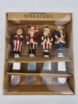 Boston Warehouse Christmas Patriotic Santa Dip Cheese Charcuterie Spreader Set. Fixed Price $8.99.