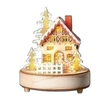 Roman Lighted Musical Wooden House With Snowman. Fixed Price $43.95.
