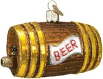 Old World Christmas Glass Blown Ornament, Beer Keg (with Owc Gift Box). Fixed Price $17.04.