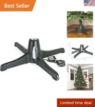 Christmas Tree Stand 360-DEGREE Rotation & Built-in Outlets, Black. Fixed Price $87.99.