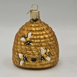 Old World Christmas Blown Glass Ornament Bee Skep With Owc Gift Box. Fixed Price $18.00.