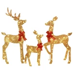 3-PIECE 2D Lighted Christmas Family Set Hoyechi Large Outdoor Yard Reindeer. Fixed Price $101.21.