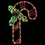 Northlight 18" Lighted Candy Cane Holly Christmas Window Silhouette Decor. Fixed Price $23.93.