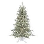 Vickerman 54" Pvc Fir Dura-lit Led Artificial Christmas Tree Silver Tinsel. Fixed Price $268.41.