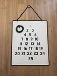 Hearth & Hand Magnolia Christmas Metal Advent Calendar Wreath Magnet 2021 16X13". Fixed Price $19.95.
