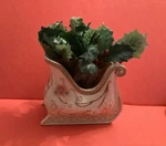 Lenox Christmas Holiday Petals And Pearls Sleigh Vase Plant Box. Fixed Price $14.99.