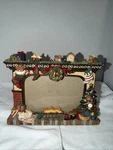 Christmas Fireplace Holiday Frame 4X6 Photo Heavy By Traditions Stockings. Fixed Price $17.35.