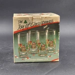 Set Of 4 Hi-ball Glasses 11OZ 5.5" By The Joy Christmas Carlton Usa Nos. Fixed Price $34.99.