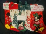 Lot Of 6 Disney Mickey Mouse Christmas Stockings. Fixed Price $14.99.