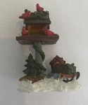 Cardinal Birdhouse Sled Tree Collectible Christmas Figurine Preowned No Box. Fixed Price $7.99.