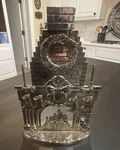 Godinger Christmas Fireplace Mantel Silverplate 9" Taper Candle Holder 77. Fixed Price $10.00.