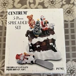 Centrum Cheese Dip Spreader Set Christmas Holiday Cabin 5-PIECE Lot. Fixed Price $8.80.
