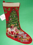 Sferra Handmade Wool Needlepoint Stocking Christmas Tree/toys New Imperfect Top. Fixed Price $132.90.