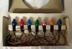 Vintage Sterling Straightline Indoor Christmas Light Set 7 Multi Color. Fixed Price $19.95.