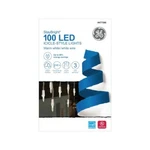 Ge Staybright 100 Led Icicle-style Lights, Warm White / Wire, New In Box. Fixed Price $19.98.