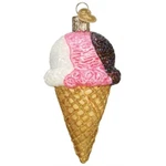 Old World Christmas Neopolitan Ice Cream (32509) Glass Ornament W/ Owc Box. Fixed Price $15.99.