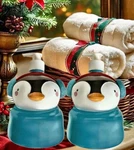 Christmas Penguin Vanilla Sugar Frosting Scented Hand Soap 2 Pk 34 Oz Holiday. Fixed Price $27.79.