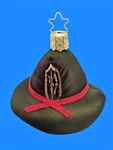 Inge German Alpine Green Felt Hat Blown Glass Christmas Ornament Bavarian. Fixed Price $22.94.