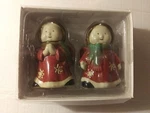 Salt & Pepper Shaker Set Holiday Winter Christmas Angels Target With Box. Fixed Price $20.00.