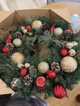 Premium 30IN Martha Stewart Christmas Wreath With Lights Built Timer. Fixed Price $35.00.