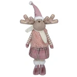 Northlight 26-INCH Pink Beige Standing Girl Moose Christmas Tabletop Figurine. Fixed Price $56.69.